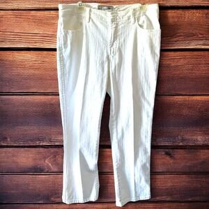 Chico's Platinum Pheobe Jeans‎ Womens Size 1.5 White Cropped Ankle Denim Stretch